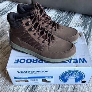 Weatherproof “Stoll Cold” Men's Waterproof Insulated Winter Boots Brown Size 9